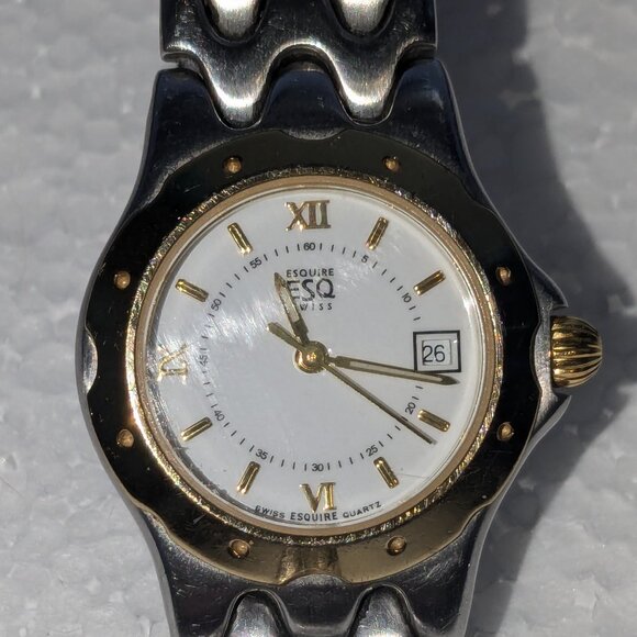 ESQUIRE Freedom Two Tone Date Women's Wristwatch - Picture 2 of 8